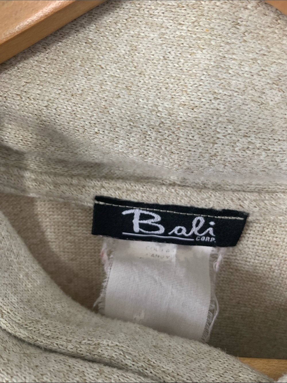 Bali Cream Knit Pullover with Branded Neck Label - Picture 2 of 8